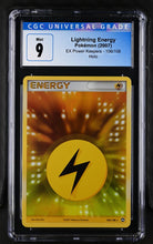 Load image into Gallery viewer, CGC 9 Lightning Energy Holo (Graded Card)