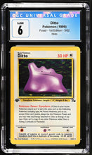 Load image into Gallery viewer, CGC 6 Ditto 1st Edition Holo (Graded Card)