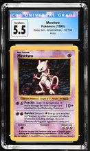 Load image into Gallery viewer, CGC 5.5 Shadowless Mewtwo Holo (Graded Card)