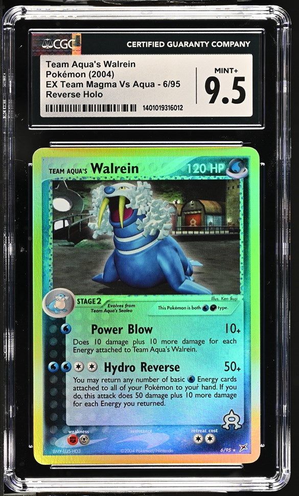 CGC 9.5 Team Aqua's Walrein Reverse Holo (Graded Card)