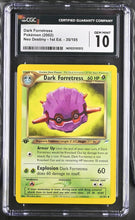 Load image into Gallery viewer, CGC GEM 10 Dark Forretress 1st Edition (Graded Card)
