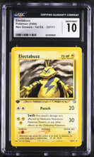 Load image into Gallery viewer, CGC GEM 10 Electabuzz 1st Edition Neo Genesis (Graded Card)
