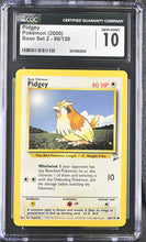 Load image into Gallery viewer, CGC GEM 10 Pidgey Base Set 2 (Graded Card)