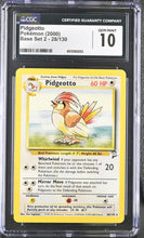 Load image into Gallery viewer, CGC GEM 10 Pidgeotto Rare Base Set 2 (Graded Card)