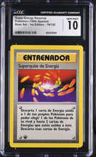 Load image into Gallery viewer, CGC GEM 10 Spanish Super Energy Removal Rare 1st Edition (Graded Card)