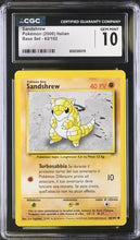 Load image into Gallery viewer, CGC GEM 10 Italian Sandshrew Base Set Unlimited (Graded Card)