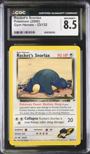Load image into Gallery viewer, CGC 8.5 Rocket's Snorlax Rare Gym Heroes (Graded Card)