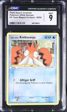 Load image into Gallery viewer, CGC 9 German Team Aqua's Corphish (Graded Card)