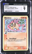 Load image into Gallery viewer, CGC 9 German Feebas δ Dragon Frontiers (Graded Card)