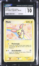 Load image into Gallery viewer, CGC GEM 10 Italian Plusle Hidden Legends (Graded Card)
