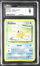 Load image into Gallery viewer, CGC 9 SPANISH Magikarp Base Set Unlimited (Graded Card)