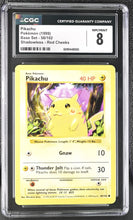 Load image into Gallery viewer, CGC 8 Pikachu Red Cheeks Shadowless (Graded Card)