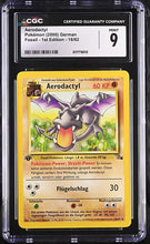 Load image into Gallery viewer, CGC 9 German Aerodactyl Rare (Graded Card)