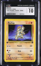 Load image into Gallery viewer, CGC GEM 10 Rocket Machop 1st Edition (Graded Card)