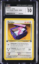 Load image into Gallery viewer, CGC GEM 10 Rocket Porygon 1st Edition (Graded Card)