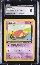 Load image into Gallery viewer, CGC GEM 10 Rocket Slowpoke 1st Edition (Graded Card)