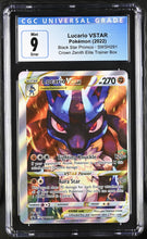 Load image into Gallery viewer, CGC 9 ERROR Lucario VSTAR Minor Miscut (Graded Card)