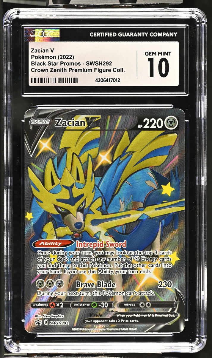 zacian pokemon card gold CGC GEM 10 Zacian V Full Art Shiny Promo (Graded Card) – Phurion