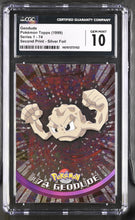 Load image into Gallery viewer, CGC GEM 10 Geodude Silver Foil Topps (Graded Card)
