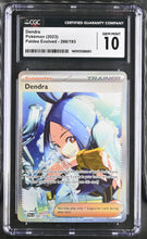 Load image into Gallery viewer, CGC GEM 10 Dendra Special Illustration Rare Trainer (Graded Card)