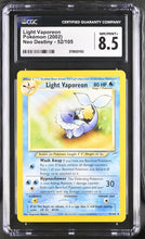 Load image into Gallery viewer, CGC 8.5 Light Vaporeon Unlimited (Graded Card)
