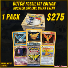 Load image into Gallery viewer, VINTAGE BOX BREAK EVENT 5/17 - DUTCH Fossil 1st Edition (Personal Break)
