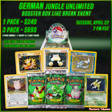Load image into Gallery viewer, VINTAGE BOX BREAK EVENT 4/22 - GERMAN Jungle Unlimited (Personal Break)