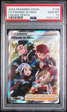 Load image into Gallery viewer, PSA 10 Friends in Hisui Full Art Trainer (Graded Card)