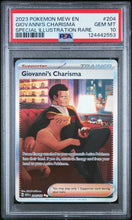 Load image into Gallery viewer, PSA 10 Giovanni's Charisma Special Illustration Rare Trainer (Graded Card)