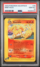 Load image into Gallery viewer, PSA 10 Ninetales Aquapolis Rare (Graded Card)