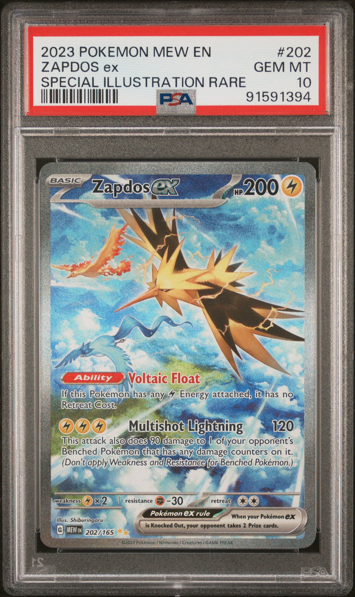 psa 0 pokemon card PSA 10 Zapdos ex 151 SAR (Graded Card) – Phurion