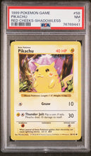 Load image into Gallery viewer, PSA 7 Pikachu Shadowless Red Cheeks (Graded Card)