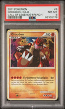Load image into Gallery viewer, PSA 8 FRENCH Groudon Holo (Graded Card)