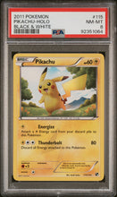 Load image into Gallery viewer, PSA 8 Pikachu Secret Rare Textured Holo (Graded Card)