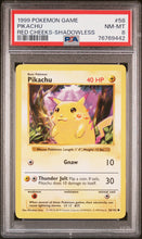 Load image into Gallery viewer, PSA 8 Pikachu Shadowless Red Cheeks (Graded Card)