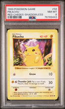 Load image into Gallery viewer, PSA 8 Pikachu Shadowless Red Cheeks (Graded Card)