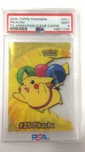Load image into Gallery viewer, PSA 9 Topps Clear Card Flying Pikachu (Graded Card)