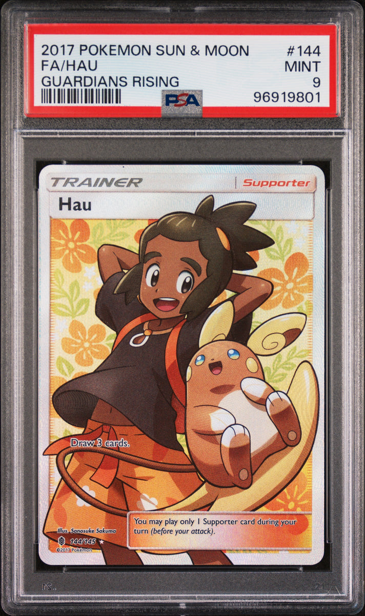 hau pokemon card value PSA 9 Hau Full Art Trainer (Graded Card) – Phurion