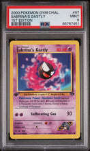Load image into Gallery viewer, PSA 9 Sabrina's Gastly 1st Edition (Graded Card)