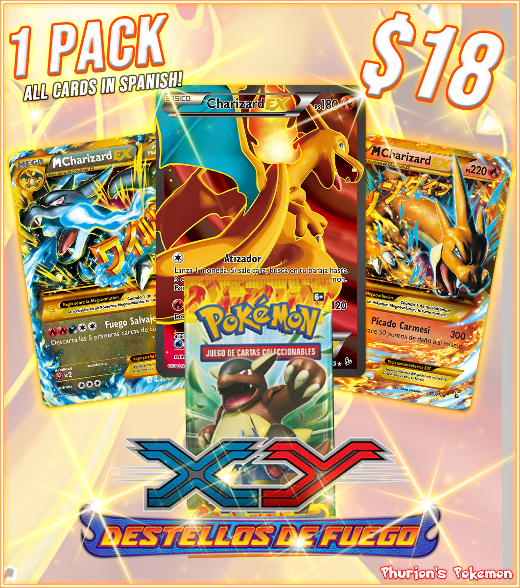 SPANISH XY Flashfire 1x Pack (Personal Break)  Phurion