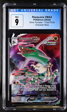 Load image into Gallery viewer, CGC 9 Rayquaza VMAX Character Rare (Graded Card)