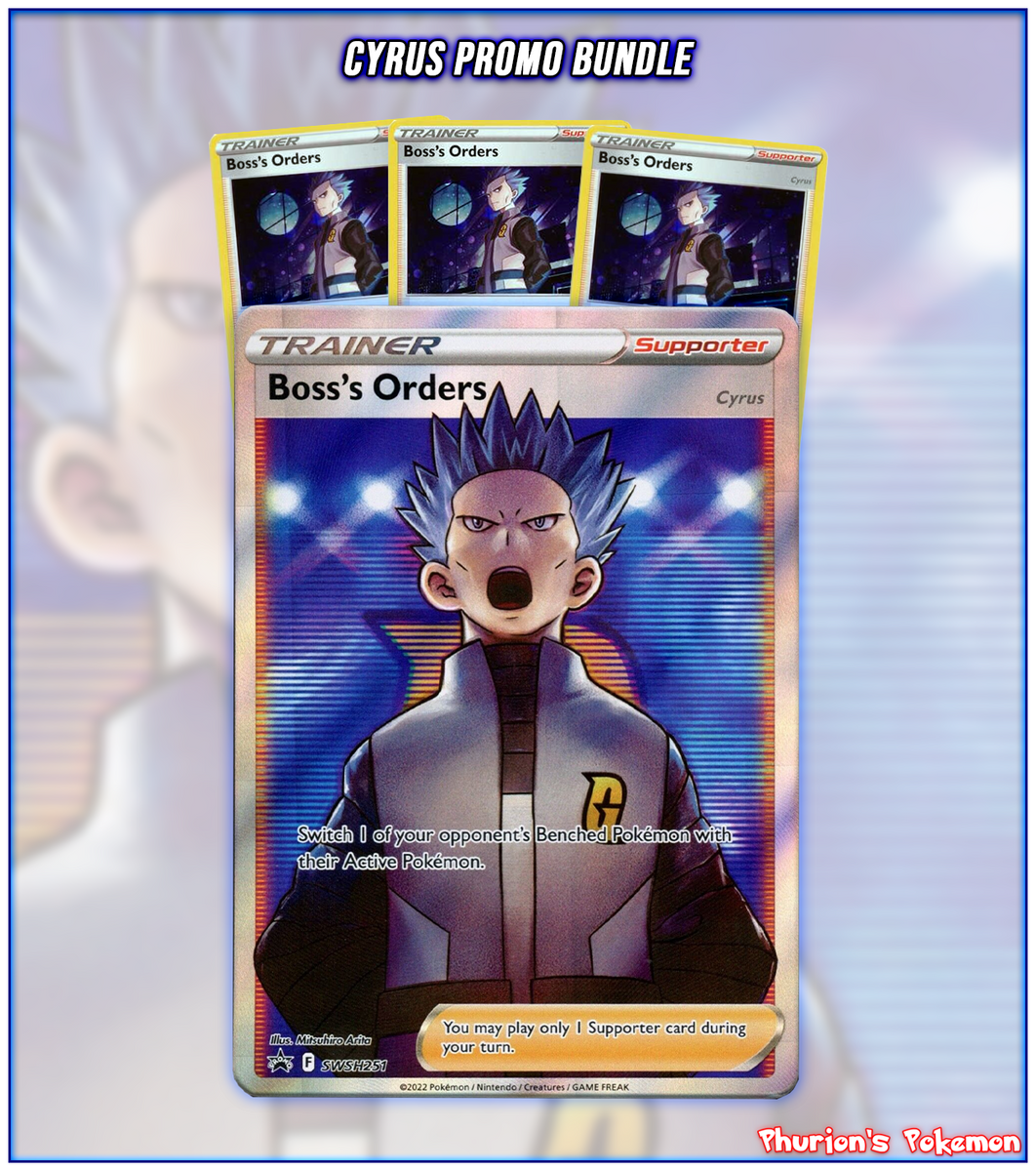 cyrus card pokemon Cyrus Boss's Orders Premium Promo Bundle (Singles) (Promos) – Phurion