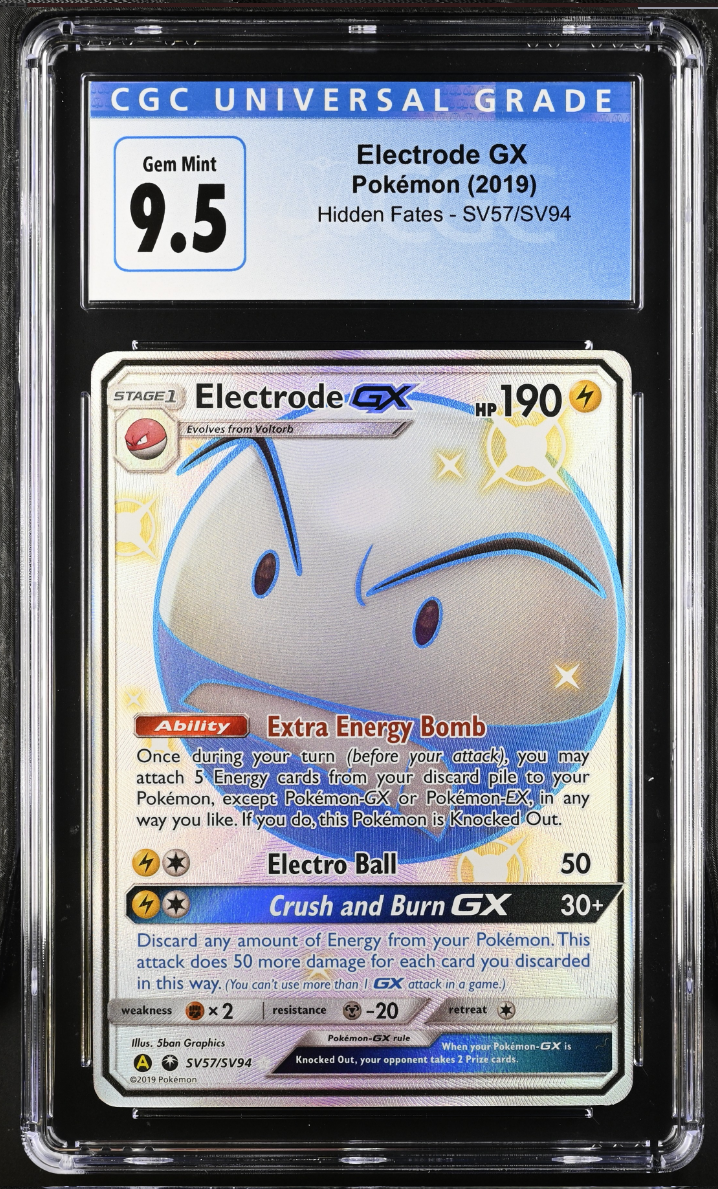 CGC 9.5 Electrode GX Full Art Shiny (Graded Card) Phurion's Pokemon