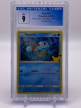 Load image into Gallery viewer, CGC 9 Squirtle Confetti Holo (Graded Card)