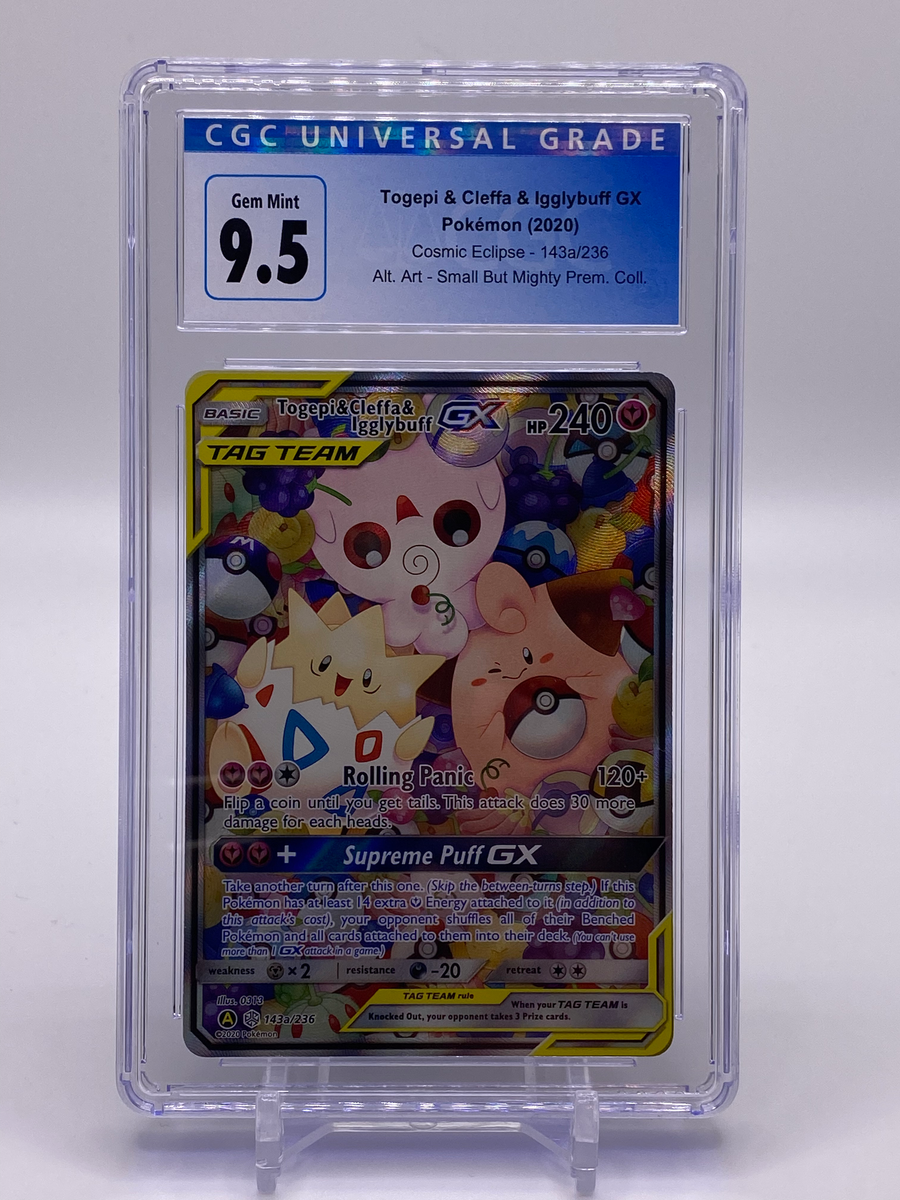 Pokemon outlet Togepi & Cleffa & Igglybuff GX CGC 9.5