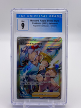 Load image into Gallery viewer, CGC 9 Japanese Mustard Rapid Strike Style Full Art Trainer (Graded Card)