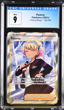 Load image into Gallery viewer, CGC 9 Peonia Full Art Trainer (Graded Card)