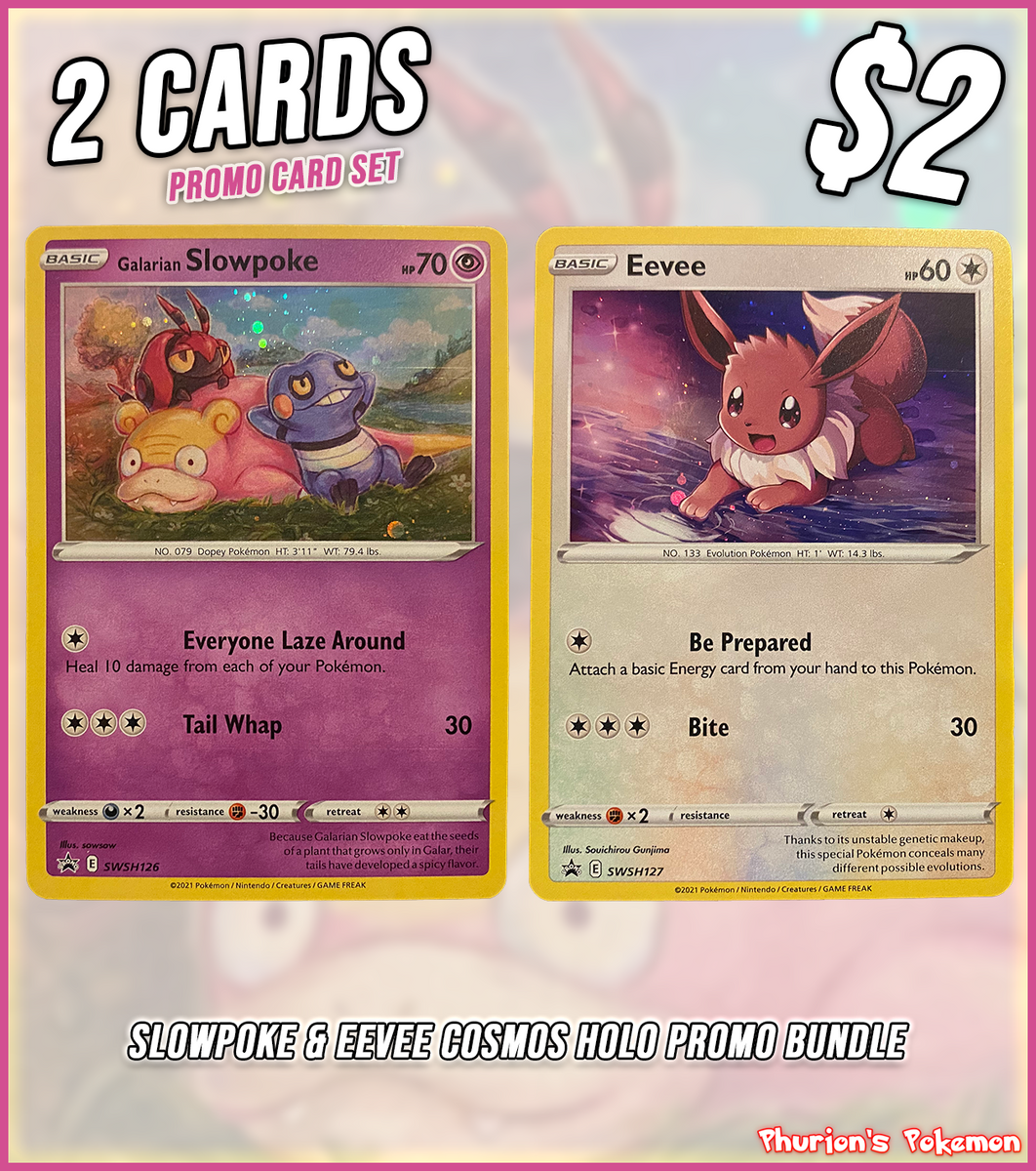 Eevee/Slowpoke Holo Promo Card Bundle (Singles) (Promos) – Phurion