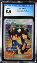 Load image into Gallery viewer, CGC 8.5 Tate & Liza Full Art Trainer (Graded Card)
