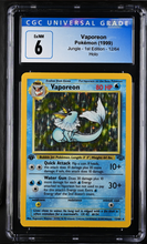 Load image into Gallery viewer, CGC 6 Vaporeon 1st Edition Holo (Graded Card)